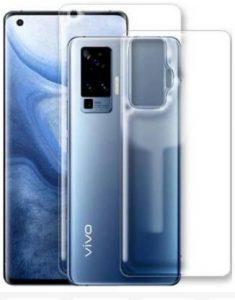 SOMAENTERPRISES Front and Back Screen Guard for Vivo X60 Pro (Pack of 2)