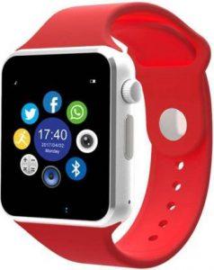 Highpride -4 Safety Smartwatch (Red Strap, Regular)