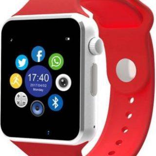 Highpride -4 Safety Smartwatch (Red Strap, Regular)