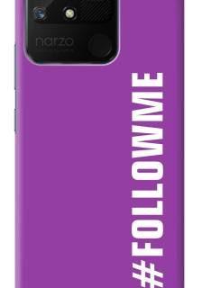 Swagr Back Cover for Realme Narzo 50A (Purple, White)