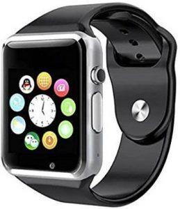 Gedlly Calling Android mobile watch with Camera Smartwatch (Black Strap, Free)