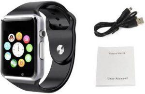 Highpride A1slv111sw Safety Notifier Smartwatch (Black Strap, Regular)
