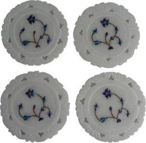 Avinash Handicrafts Round Stone Coaster (Pack of 4)