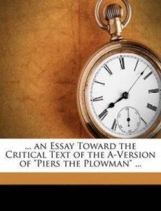 ... an Essay Toward the Critical Text of the A-Version of Piers the Plowman ... (English, Paperback / softback, Knott Thomas Albert Professor)