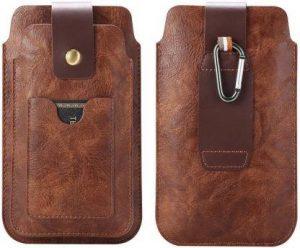 HARITECH Pouch for vivo S12 Pro / vivo iQOO 9 / vivo V23 Pro / vivo S12 (Brown, Dual Protection)