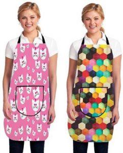 WebDealz Nylon Home Use Apron - Free Size (Multicolor, Pack of 2)