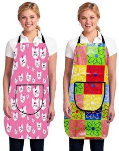 parasar Nylon Home Use Apron - Free Size (Multicolor, Pack of 2)