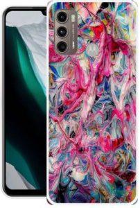 Krtagy Back Cover for Motorola G60 (Multicolor, Dual Protection, Silicon)