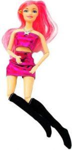 Kmc kidoz Beautiful Doll with Foldable Hands and Legs Playing Toy for Girls, Fashion Doll with Pretty Eyes, Straight Hairs (Pack of 1) (Multicolor)