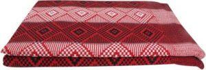 Checkered Single AC Blanket (Cotton, Red)