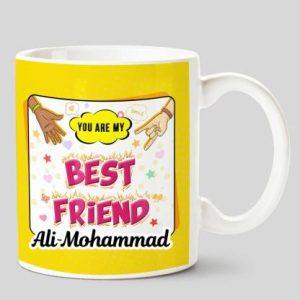HUPPME Best Friend Ali Mohammad White Ceramic Coffee Mug (350 ml)