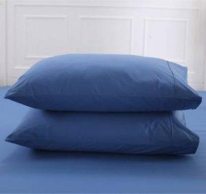 Maspar Plain Pillows Cover (Pack of 2, 50 cm*75 cm, Blue)