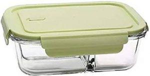 Jariwala Enterprise 3 Partition/Compartment Lunch Box with Clamp Plastic Lid Proof Airtight 1 Containers Lunch Box (1000 ml, Thermoware)