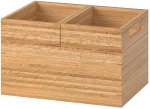 IKEA Box - Set of 3, Bamboo, 23x17x14 cm (9 ¼x6 ½x5 ½") Storage Box (Brown)
