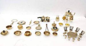 Tirtha Enterprises Brass Miniature Kids Toys Set of 40 peices