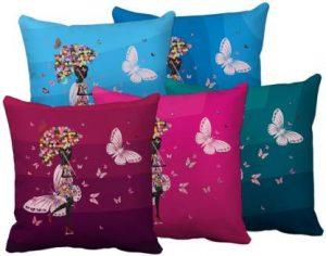 Gurnoor Printed Cushions Cover (Pack of 5, 40*40, Multicolor)