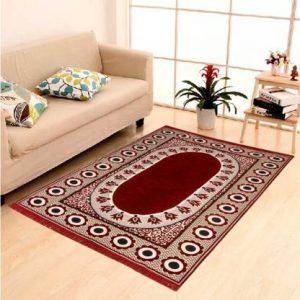 UMA Maroon Cotton Carpet (121 cm, X 183 cm, Rectangle)