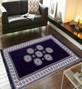 TW TenTwo Blue Cotton Carpet (121 cm, X 183 cm, Rectangle)