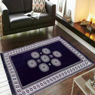 TW TenTwo Blue Cotton Carpet (121 cm, X 183 cm, Rectangle)