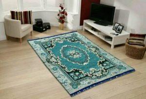 TW TenTwo Blue Cotton Carpet (121 cm, X 183 cm, Rectangle)