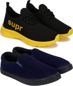 Xurious Men Multicolor Sports & Running Shoes (Pack of 2) (Combo(ZO)-1647-761) Running Shoes For Men (Multicolor)