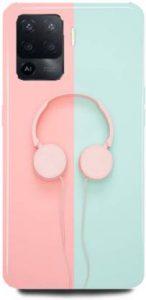 DBR SAFE Back Cover for OPPO F19 Pro, MUSIC EARPHONE HEADPHONE LOVE MUSIC (Multicolor, Hard Case)