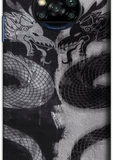 CROKIAN Back Cover for POCO X3 (Black, White, Hard Case)