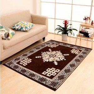 MACHROLI GREENS Black Cotton Carpet (121 cm, X 183 cm, Rectangle)