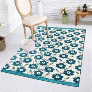 shubhkrishna Blue Cotton Carpet (121 cm, X 183 cm, Rectangle)
