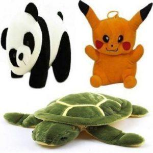 Touchy CUTE TURTLE PANDA PIKACHU BABY TEDDY BEAR FOR KIDS - 30 cm (Multicolor)