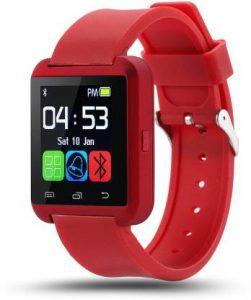 CREATION4U U8 Smartwatch (Red Strap, Regular)