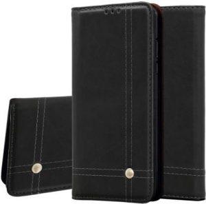 Dg Ming Wallet Case Cover for Honor 9X (Black, Dual Protection)