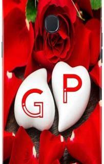 Blackfox Back Cover for OPPO F9/CPH1881,G Loves P Name,G Name, P Letter, Alphabet,G Love P NAME (Multicolor, Hard Case)