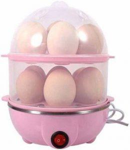 HENZY STORE Egg Boiler Egg Cooker (Pink, Clear, 12 Eggs)