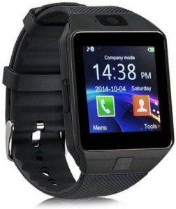 Dusk DZ09 Notifier Fitness Smartwatch (Black Strap, Free Size)