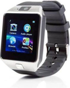 klassy DZ09-Silver-106 Smartwatch (Black Strap, Regular)