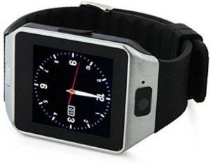 Influx DZ09 Intelligent Fitness Smartwatch (Black Strap, Regular)