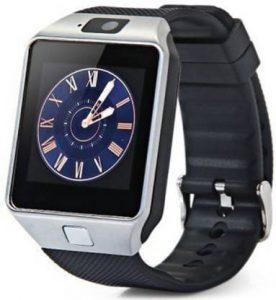 DigiPrints DZ09-12 phone Smartwatch (Black Strap, NA)