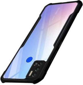 ELEF Back Cover for Infinix Hot 10 Play Transparent Shockproof Camera Protection Back Cover (Black, Camera Bump Protector)