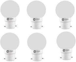 ORIENT 0.5 W Standard B22 LED Bulb (White, Pack of 6)