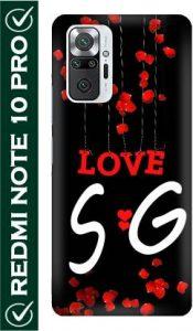 FULLYIDEA Back Cover for Redmi Note 10 Pro, Mi Redmi Note 10 Pro, Redmi M2101K6P, Letter S, Alphabet S, N (Black, Hard Case)