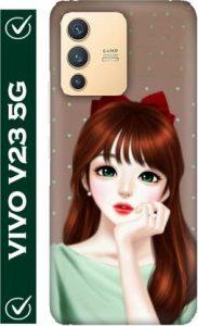 FULLYIDEA Back Cover for vivo V23 5G, ViVO V23 5G, VIVO V23, VIVO V2130, Anime Girl, Lovely Girl, Cute Gi (Multicolor, Hard Case)