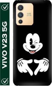 FULLYIDEA Back Cover for vivo V23 5G (Black, White)