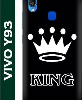 FULLYIDEA Back Cover for ViVO Y93, Vivo Y93, vivo Y93, ViVO V1818CT, ViVO V1818CA, King, Kings, Queen, Qu (Black, Hard Case)