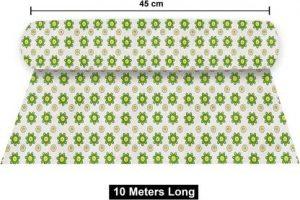 Star Weaves Polyester Drawer Mat (Green,white,yellow, Free)