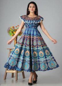 Flared/A-line Gown (Blue)