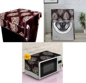 Kanushi Industries Refrigerator Cover (Width: 99 cm, Brrown)