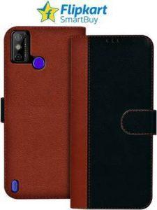 Amoha Flip Cover for Tecno Spark Go 2020, Tecno Spark Go 2021, Tecno Spark 6 Go (Black, Brown, Magnetic Case)