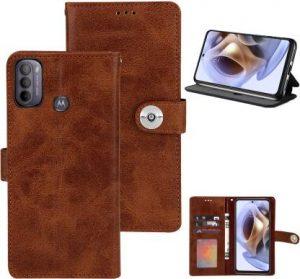 BOZTI Back Cover for Motorola G31, Moto G31 (Brown)