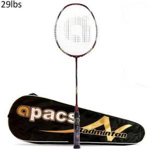 apacs Vanguard 11 Strunged (29lbs) with Full Cover & 1Grip Black Strung Badminton Racquet (Pack of: 1, 84 g)